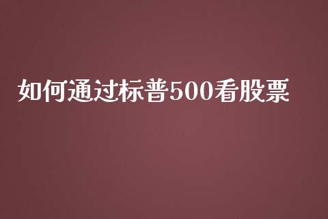如何通过标普500看股票_https://www.apanben.com_国际财经_第1张
