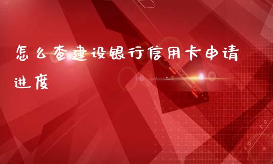 怎么查建设银行信用卡申请进度_https://www.apanben.com_股票怎么玩_第1张