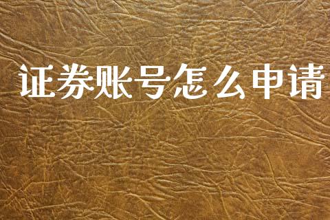 证券账号怎么申请_https://www.apanben.com_国际财经_第1张