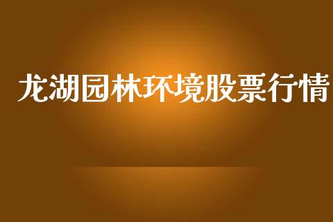 龙湖园林环境股票行情_https://www.apanben.com_股市指导_第1张