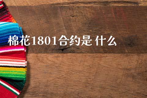 棉花1801合约是 什么_https://www.apanben.com_国际财经_第1张
