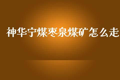 神华宁煤枣泉煤矿怎么走_https://www.apanben.com_国际财经_第1张