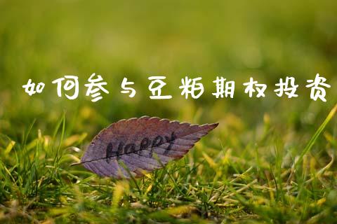如何参与豆粕期权投资_https://www.apanben.com_国际期货_第1张