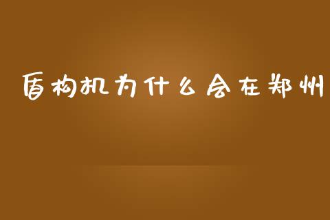 盾构机为什么会在郑州_https://www.apanben.com_股票怎么玩_第1张