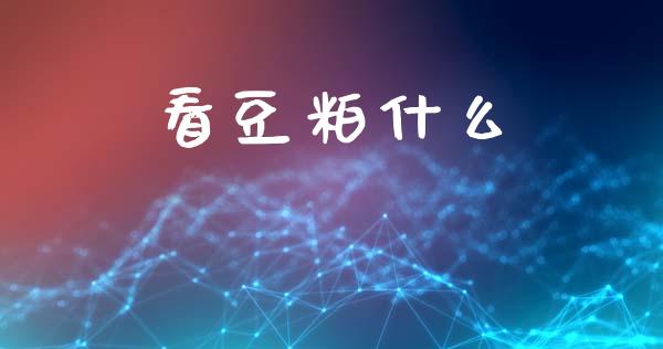 看豆粕什么_https://www.apanben.com_国际期货_第1张