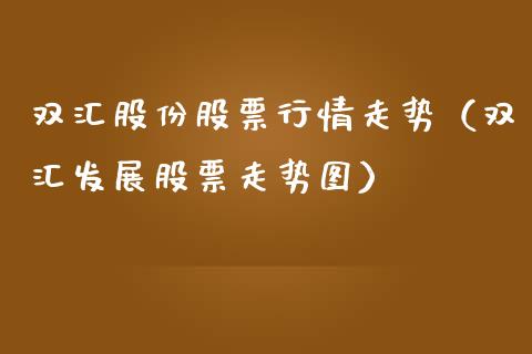 双汇股份股票行情走势（双汇发展股票走势图）_https://www.apanben.com_股票怎么玩_第1张