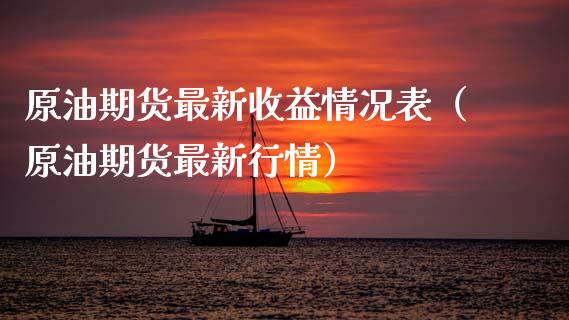 原油期货最新收益情况表（原油期货最新行情）_https://www.apanben.com_国际期货_第1张