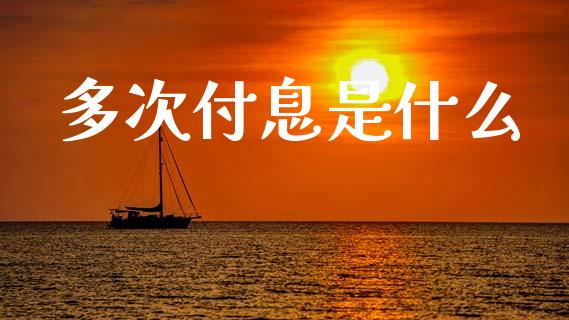 多次付息是什么_https://www.apanben.com_国际财经_第1张