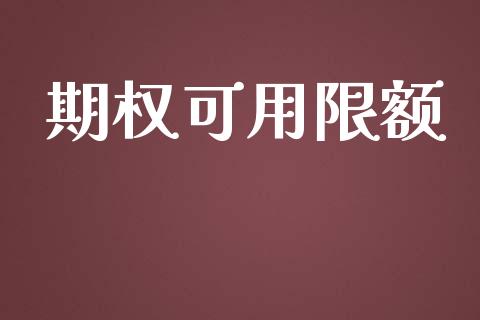 期权可用限额_https://www.apanben.com_在线喊单_第1张