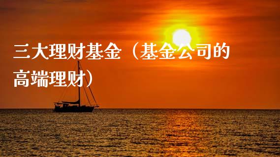 三大理财基金（基金公司的高端理财）_https://www.apanben.com_国际财经_第1张