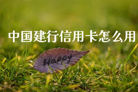 中国建行信用卡怎么用_https://www.apanben.com_股市指导_第1张