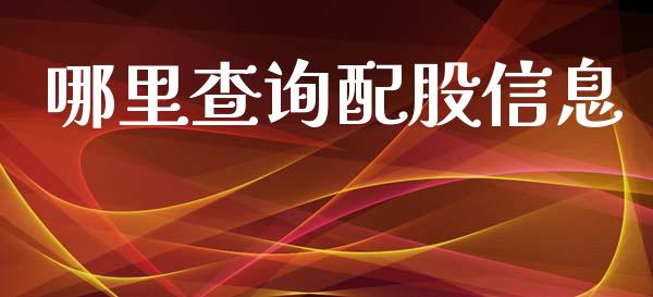 哪里查询配股信息_https://www.apanben.com_财经资讯_第1张