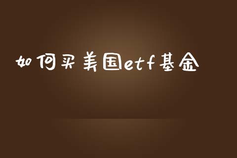 如何买美国etf基金_https://www.apanben.com_国际期货_第1张