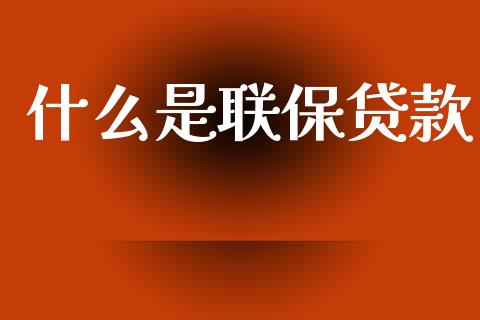 什么是联保贷款_https://www.apanben.com_国际期货_第1张