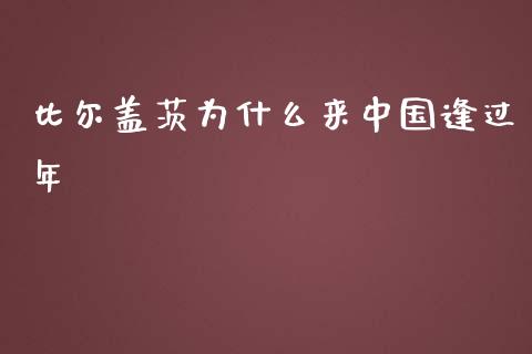 比尔盖茨为什么来中国逢过年_https://www.apanben.com_期货学院_第1张