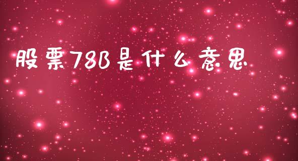 股票78B是什么意思_https://www.apanben.com_股市指导_第1张