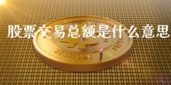股票交易总额是什么意思_https://www.apanben.com_国际期货_第1张