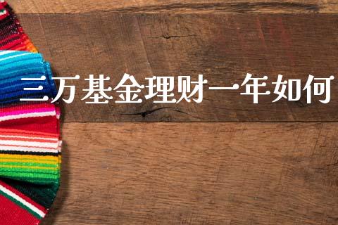 三万基金理财一年如何_https://www.apanben.com_国际财经_第1张