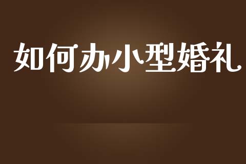 如何办小型婚礼_https://www.apanben.com_国际期货_第1张