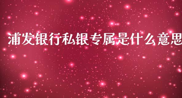浦发银行私银专属是什么意思_https://www.apanben.com_财经资讯_第1张
