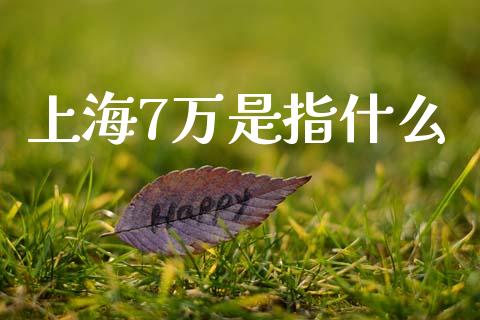 上海7万是指什么_https://www.apanben.com_国际财经_第1张