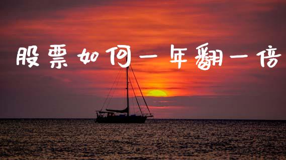 股票如何一年翻一倍_https://www.apanben.com_期货学院_第1张