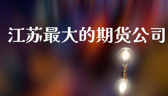 江苏最大的期货公司_https://www.apanben.com_股市分析_第1张