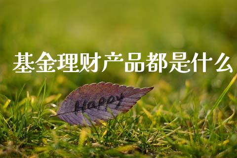 基金理财产品都是什么_https://www.apanben.com_国际财经_第1张