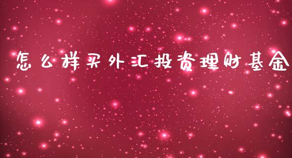 怎么样买外汇投资理财基金_https://www.apanben.com_财经资讯_第1张