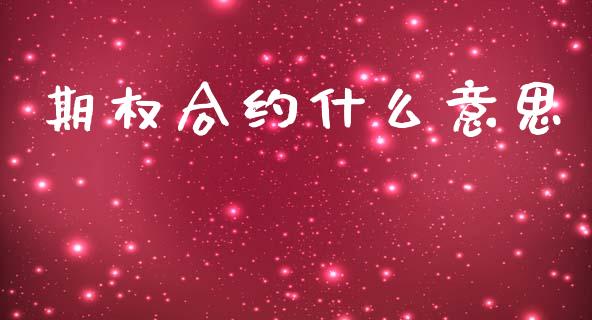 期权合约什么意思_https://www.apanben.com_在线喊单_第1张