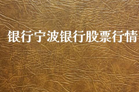 银行宁波银行股票行情_https://www.apanben.com_股市分析_第1张