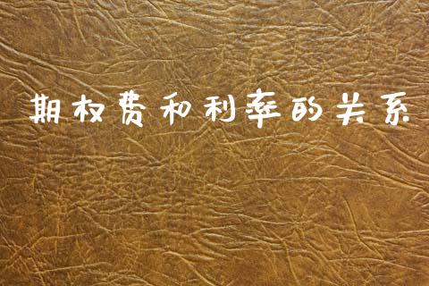 期权费和利率的关系_https://www.apanben.com_国际财经_第1张