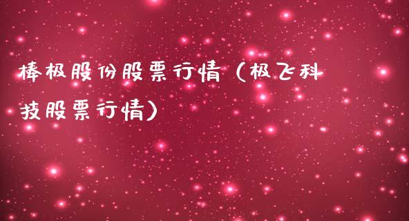 棒极股份股票行情（极飞科技股票行情）_https://www.apanben.com_股市分析_第1张