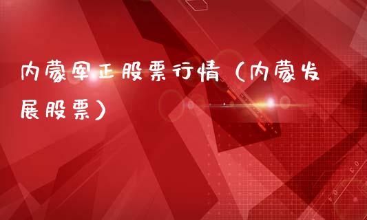 内蒙军正股票行情（内蒙发展股票）_https://www.apanben.com_股市指导_第1张