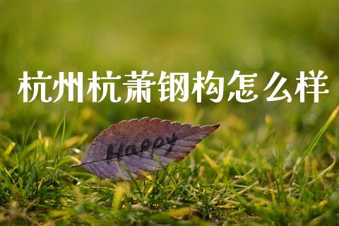 杭州杭萧钢构怎么样_https://www.apanben.com_国际期货_第1张