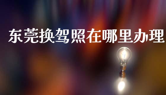 东莞换驾照在哪里办理_https://www.apanben.com_国际期货_第1张