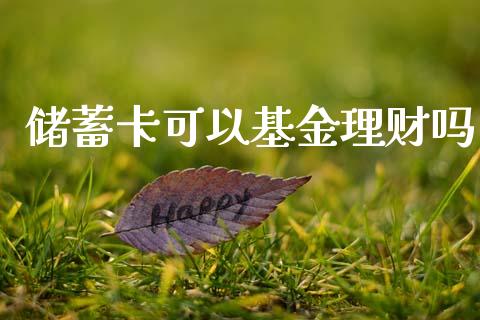 储蓄卡可以基金理财吗_https://www.apanben.com_财经资讯_第1张