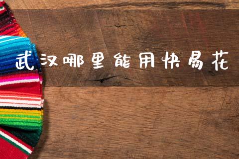 武汉哪里能用快易花_https://www.apanben.com_国际财经_第1张