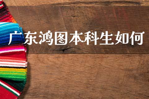 广东鸿图本科生如何_https://www.apanben.com_国际财经_第1张