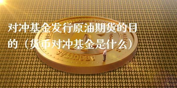 对冲基金发行原油期货的目的（货币对冲基金是什么）_https://www.apanben.com_期货学院_第1张