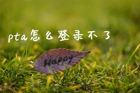 pta怎么登录不了_https://www.apanben.com_期货学院_第1张