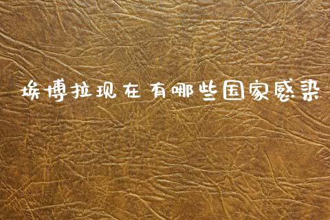 埃博拉现在有哪些国家感染_https://www.apanben.com_国际期货_第1张