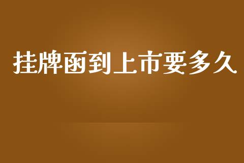 挂牌函到上市要多久_https://www.apanben.com_股票怎么玩_第1张