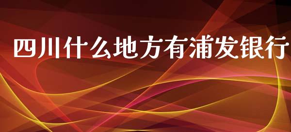 四川什么地方有浦发银行_https://www.apanben.com_国际期货_第1张