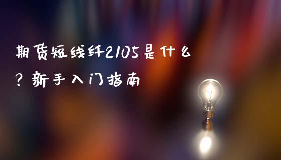 期货短线纤2105是什么？新手入门指南_https://www.apanben.com_股票怎么玩_第1张