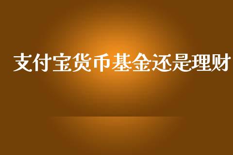 支付宝货币基金还是理财_https://www.apanben.com_国际财经_第1张