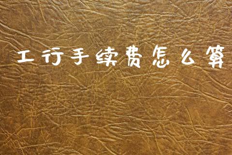 工行手续费怎么算_https://www.apanben.com_在线喊单_第1张