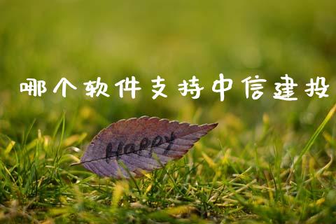 哪个软件支持中信建投_https://www.apanben.com_股市分析_第1张