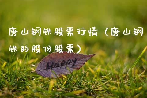 唐山钢铁股票行情（唐山钢铁的股份股票）_https://www.apanben.com_股市指导_第1张