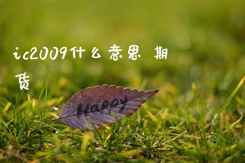 ic2009什么意思 期货_https://www.apanben.com_在线喊单_第1张